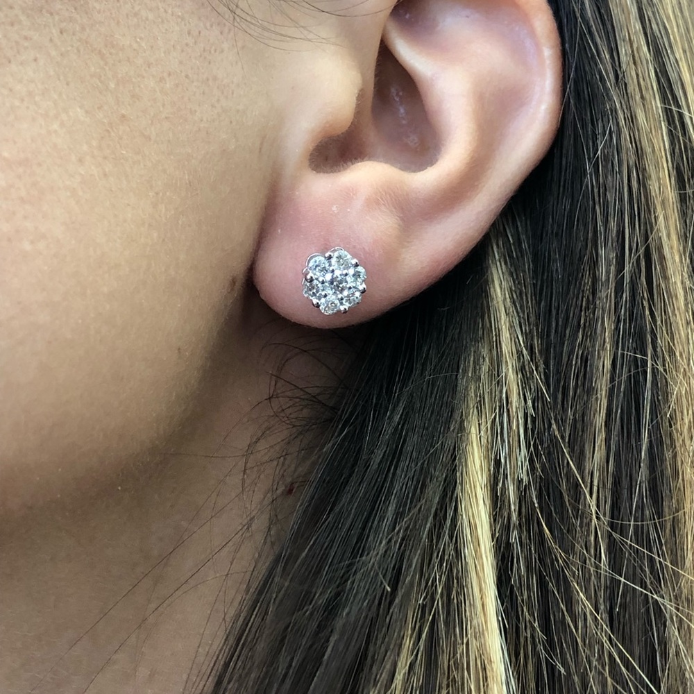 Diamond stud earrings